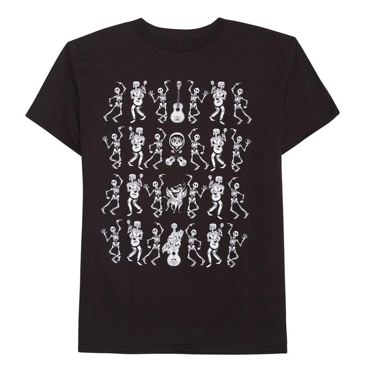 Disney/pixar Coco Boys 8-20 Skeleton Line-up Graphic Tee, Size: Xl, Black