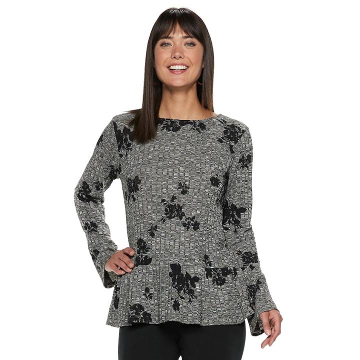 Women's Elle&trade; Peplum Top, Size: Xl, Grey