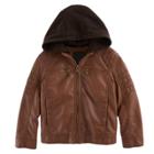 Boys 4-7 Urban Republic Quilted Knit Hood Midweight Jacket, Size: 7, Med Brown