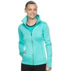 Women's Fila Sport&reg; Fleece Thumb Hole Jacket, Size: Xxl, Turquoise/blue (turq/aqua)