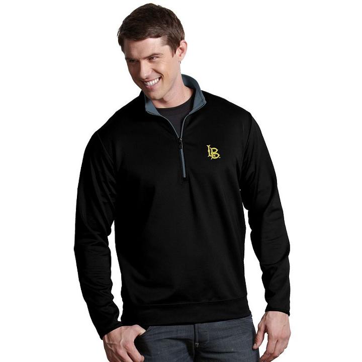 Men's Long Beach State 49ers 1/4-zip Leader Pullover, Size: Large, Black