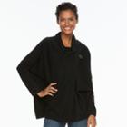 Petite Napa Valley Cowlneck Sweater Poncho, Women's, Size: Ps/pm, Black