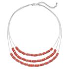 Layered Peach Sequin Necklace, Women's, Brt Pink