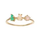 Lc Lauren Conrad Geometric 3-stone Ring, Women's, Size: 7, Multicolor