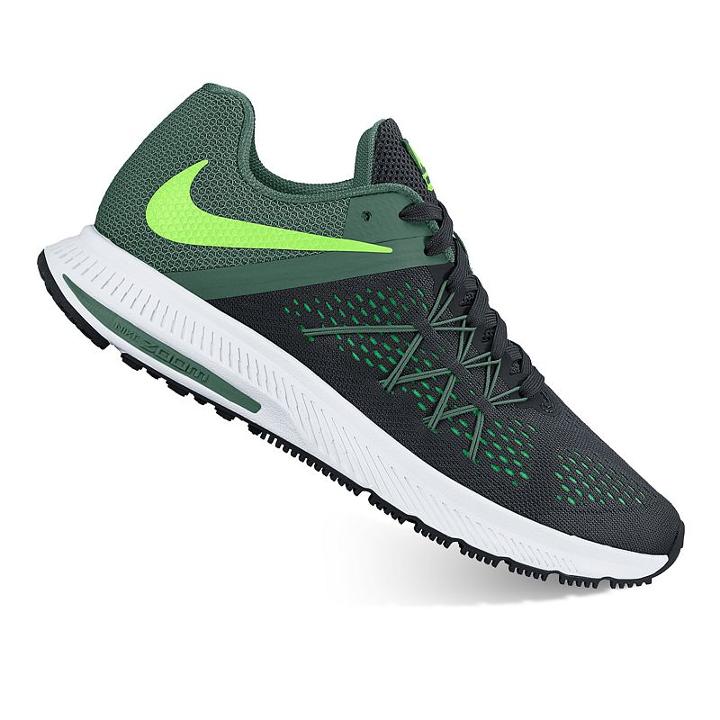 Nike Air Zoom Winflo 3 Men's Running Shoes, Size: 14, Grey (charcoal)