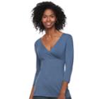 Maternity A:glow Surplice Nursing Tee, Women's, Size: L-mat, Med Blue