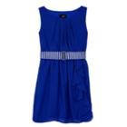 Girls 7-16 Iz Amy Byer Belted Ruffle Dress, Girl's, Size: 14, Brt Blue