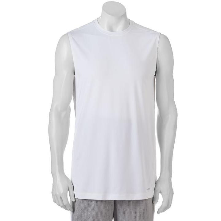 Big & Tall Tek Gear&reg; Dry Tek Sleeveless Base Layer Tee, Men's, Size: Xl Tall, White