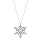 Sterling Silver Lab-created White Sapphire Snowflake Pendant Necklace, Women's, Size: 18