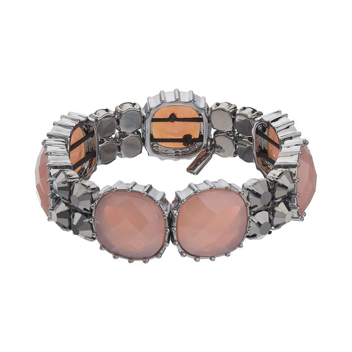 Simply Vera Vera Wang Simulated Gemstone Stretch Bracelet, Women's, Pink