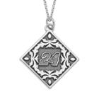Insignia Collection Nascar Jeff Gordon 24 Stainless Steel Pendant Necklace, Women's, Size: 18, Grey
