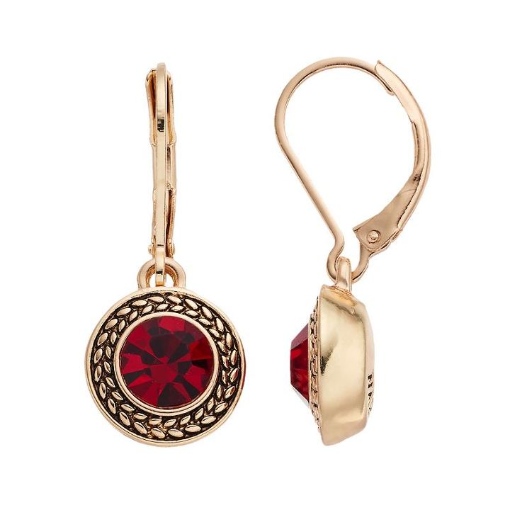 Napier Drop Earrings, Women's, Red