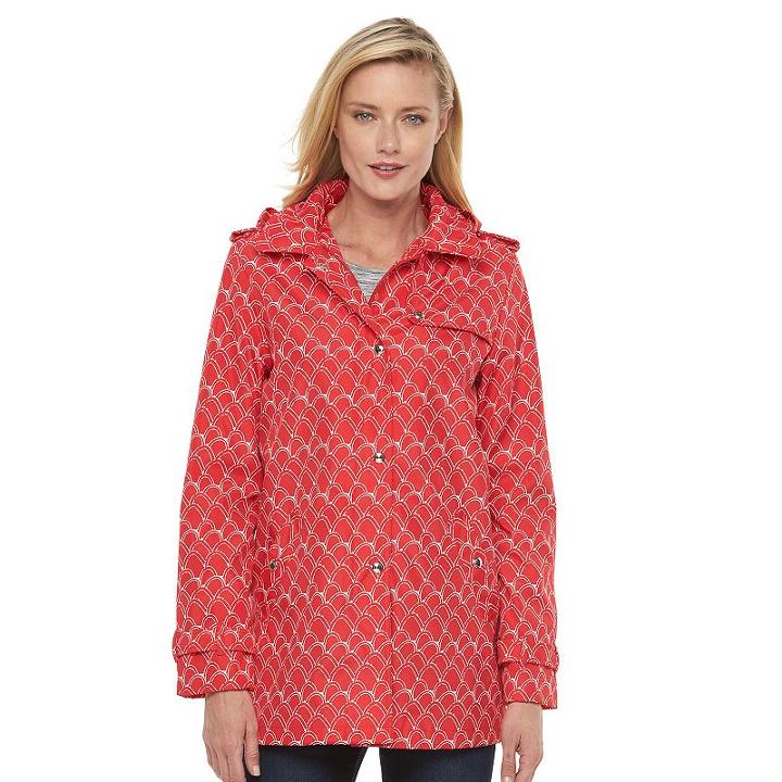 Women's Weathercast Hooded Rain Jacket, Size: Small, Other Clrs