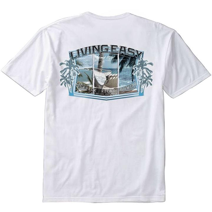 Men's Newport Blue Living Easy Tee, Size: Xl, White Oth