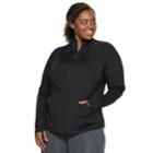 Plus Size Tek Gear&reg; Performance Thumb Hole Full Zip Jacket, Women's, Size: 2xl, Black