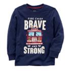 Boys 4-8 Carter's Fire Chief Brave And Strong Tee, Size: 4, Blue