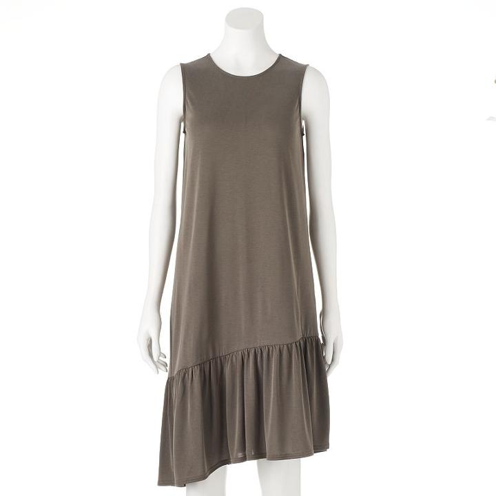 Women's Apt. 9&reg; Asymmetrical-hem Shift Dress, Size: Xl, Green