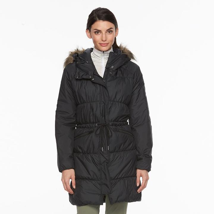 Women's Columbia Sparks Lake Thermal Coil Hooded Anorak Jacket, Size: Small, Grey (charcoal)