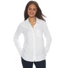 Juniors' So&reg; Twill Button-down Shirt, Girl's, Size: Small, White