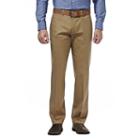 Men's Haggar Premium No Iron Khaki Stretch Classic-fit Flat-front Pants, Size: 40x30, Beig/green (beig/khaki)