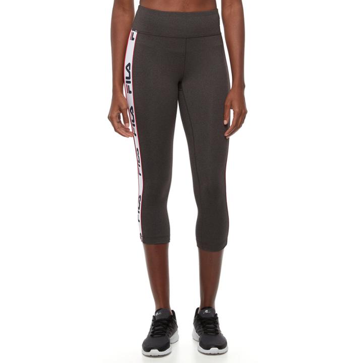 Women's Fila Sport&reg; Side Stripe Capri Leggings, Size: Small, Light Grey