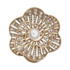 Napier Tiered Swirl Flower Pin, Women's, Gold
