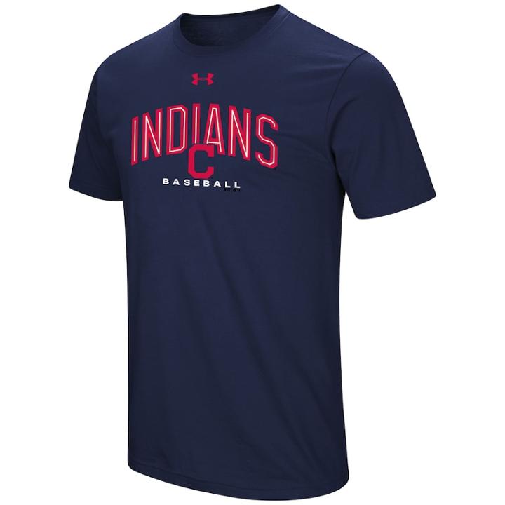 Men's Under Armour Cleveland Indians Arch Tee, Size: Medium, Blue (navy)