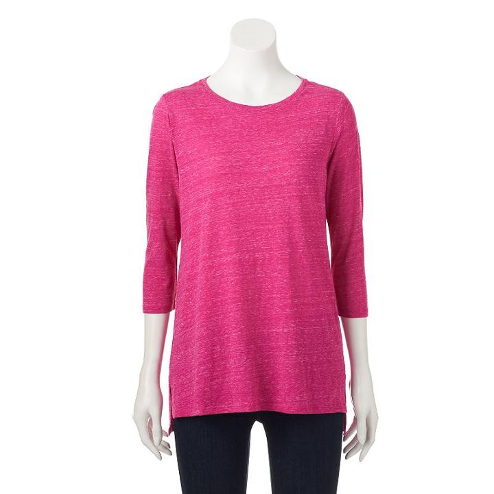 Women's Sonoma Goods For Life&trade; Nep Tunic, Size: Large, Dark Pink