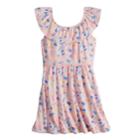 Girls 4-10 Jumping Beans&reg; Ruffled Neck Skater Dress, Size: 6, Brt Pink
