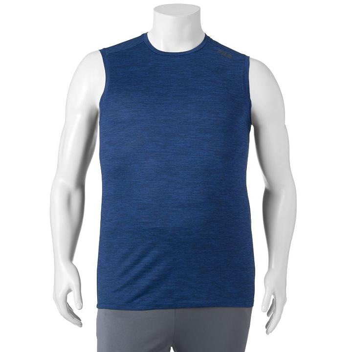 Big & Tall Fila Sport&reg; Tru-dry Space-dyed Performance Muscle Tee, Men's, Size: Xl Tall, Blue (navy)
