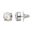 Simply Vera Vera Wang Simulated Crystal Nickel Free Round Stud Earrings, Women's, Silver