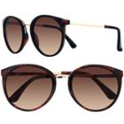 Lc Lauren Conrad 57mm River Round Gradient Sunglasses, Women's, Med Brown