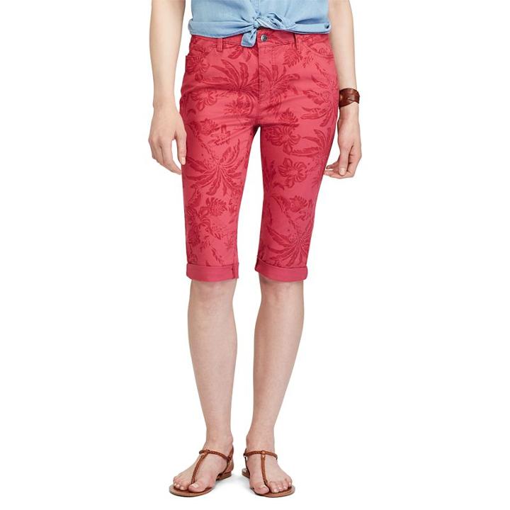 Women's Chaps Cuffed Twill Capris, Size: 2