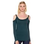 Women's Rock & Republic&reg; Off-the-shoulder Chain Top, Size: Xl, Green