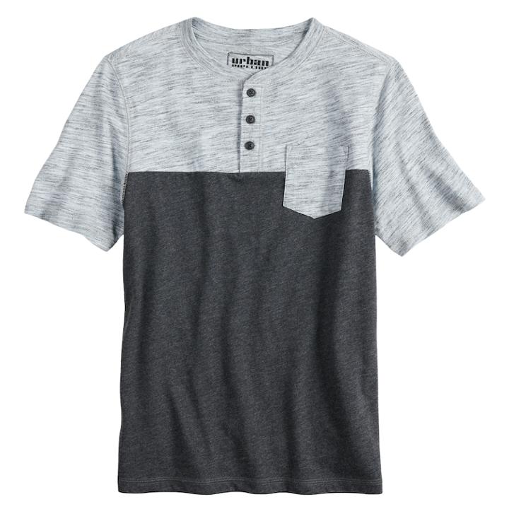 Boys 8-20 Urban Pipeline&reg; Colorblock Henley, Size: Small, Natural
