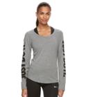 Women's Nike Just Do It Long Sleeve Graphic Tee, Size: Medium, Grey Other