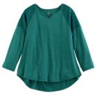Girls 7-16 & Plus Size So&reg; Crochet Lace Shoulder Top, Size: 16 1/2, Green