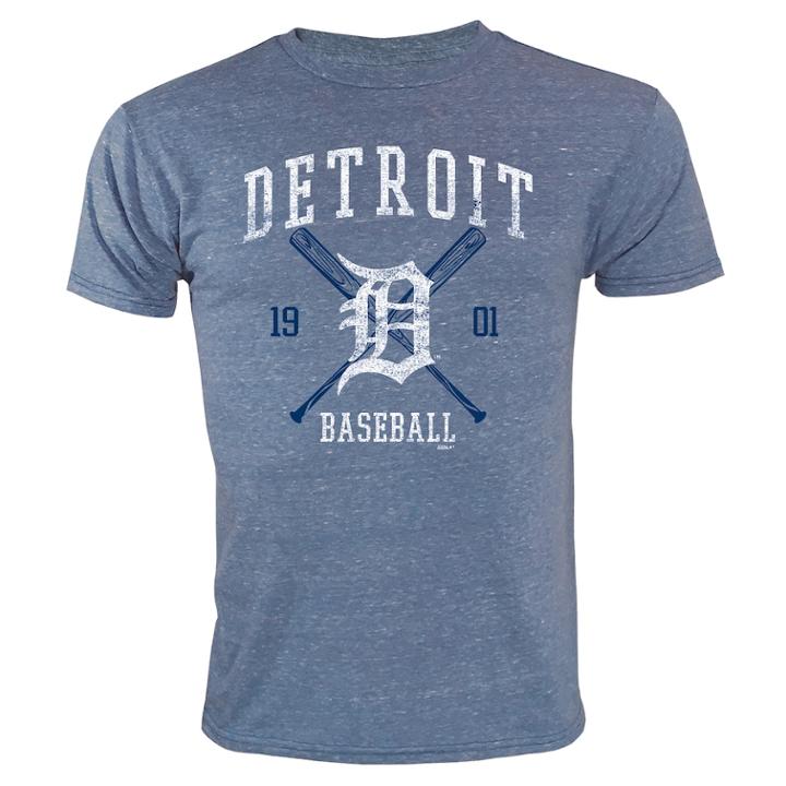 Boys 8-20 Detroit Tigers Stitches Printed Tee, Size: L 14-16, Blue
