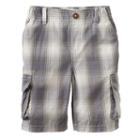 Boys 4-7x Sonoma Goods For Life&trade; Plaid Cargo Shorts, Boy's, Size: 6, Med Grey