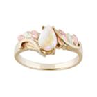 Black Hills Gold Tri-tone Lab-created Opal Ring, Women's, Size: 9, White