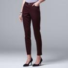 Petite Simply Vera Vera Wang Skinny Jeans, Women's, Size: 6p - Short, Med Purple