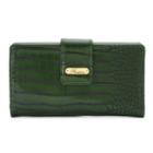 Buxton Nile Exotic Checkbook Organizer Superwallet, Women's, Green