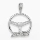 Insignia Collection Nascar Jimmie Johnson Sterling Silver Steering Wheel Pendant, Women's, Grey