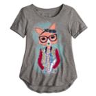 Girls 7-16 & Plus Size So&reg; Flip Sequin Rolled Cuff Tee, Size: 16, Med Grey