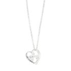 Silver Expressions By Larocks A Mother's Love Is With Her Children Heart Pendant, Women's, White
