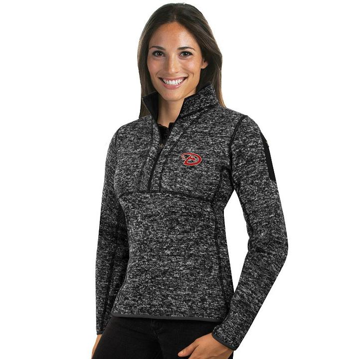 Women's Antigua Arizona Diamondbacks Fortune Midweight Pullover Sweater, Size: Small, Black