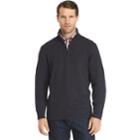 Men's Izod Newport Regular-fit Cable-knit Quarter-zip Pullover, Size: Xxl, Black