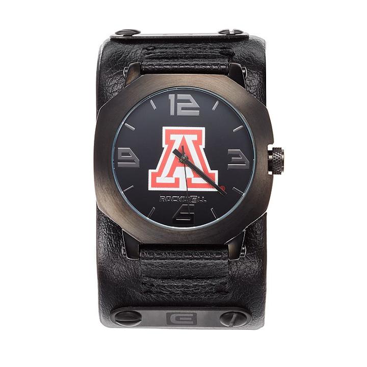 Rockwell Arizona Wildcats Assassin Leather Watch - Men, Black