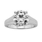 Forever Brilliant Round-cut Lab-created Moissanite Engagement Ring In 14k White Gold (3 1/10 Ct. T.w.), Women's, Size: 5