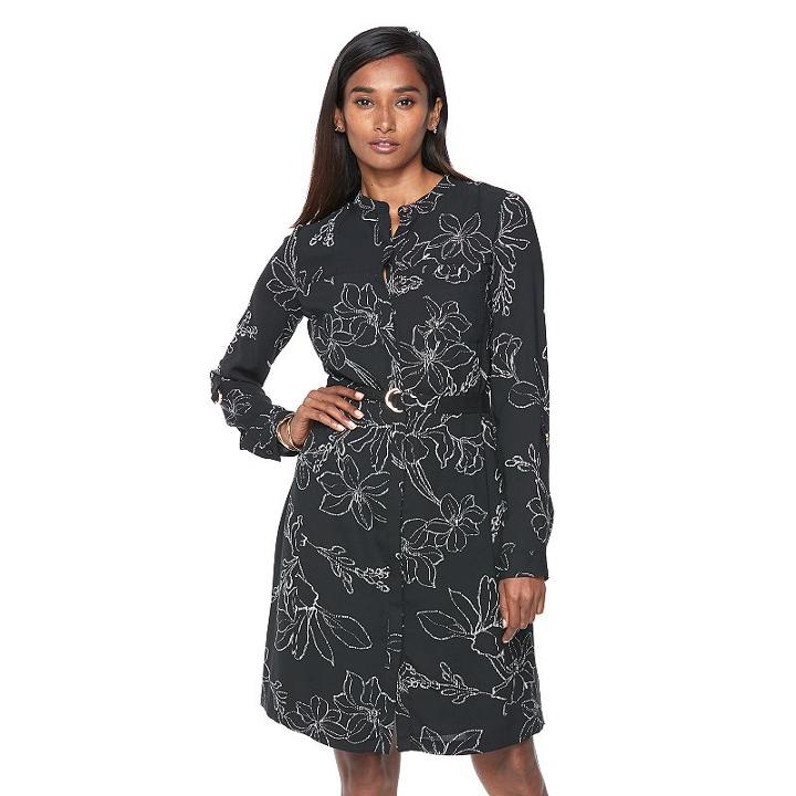 Women's Apt. 9&reg; Shirtdress, Size: Xl, White